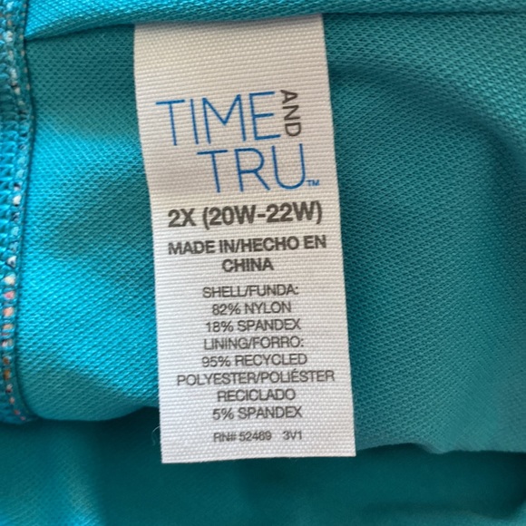 Time and Tru Teal Blue Floral Bikini - Picture 13 of 14